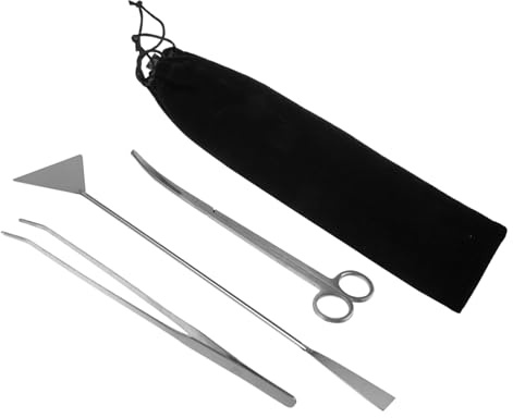BESPORTBLE 4stücke Teiliges -werkzeugen Für Aquarienpflege Schaufel Schere Pinzette Und Spachtel Für Effektive Und Pflege Von Wasserpflanzen Im Aquarium