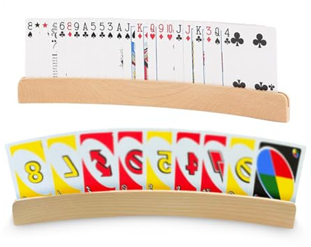 KAWAAN 2 Pzs Sujeta Cartas | Soporte para Cartas | Sujeta Cartas Naipes para Póker/Bridge | Portapóquer Manos Libres para Niños, Adultos, Personas Mayores y Discapacitados