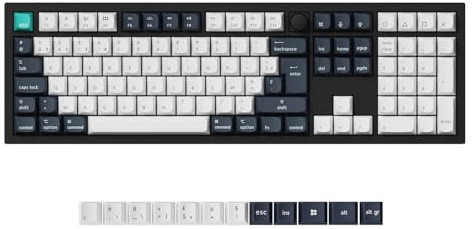 Keychron Q6 Max Clavier Mécanique sans Fil, Disposition des Touches Complète avec Bouton, Programmable QMK/Via, 2,4 GHz/Bluetooth/Filaire, Commutateurs Gateron Banane pour Mac/Win - Noir (FR Layout)