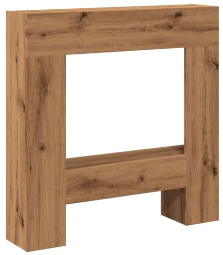 Kangmusi Kaminumrandung -Eiche 81x18x82 cm Holzwerkstoff, Oak 854606