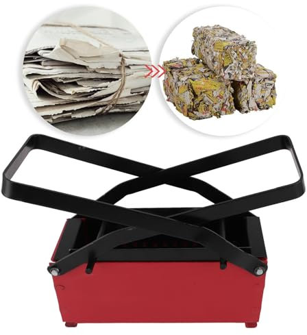 Pwshymi 1pcs Fabricante de Ladrillo de Papel para Briqueta de Registro de Papel, Máquina de Prensa de Servicio Pesado con Diseño Compacto para Reciclaje de de Estufa de Chimenea