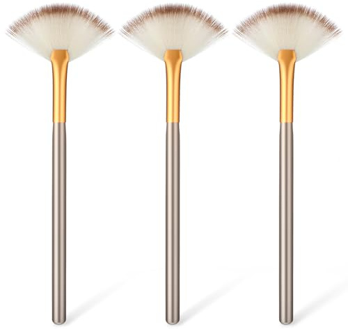 JIYIN 3 pennelli per maschera viso, pennello per il viso, pennello a ventaglio cosmetico, spazzola per il viso, applicatore acido, per crema viso di fango