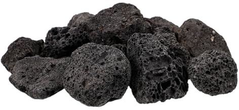 BESTonZON 1 Packung Natürliche Lavasteine - Poröses Vulkangestein für Aquarium Dekoration & Aquascaping - Schwarze Lavasteine für Topfpflanzen & Sukkulenten - Biologisches Filtermaterial & Gartendeko