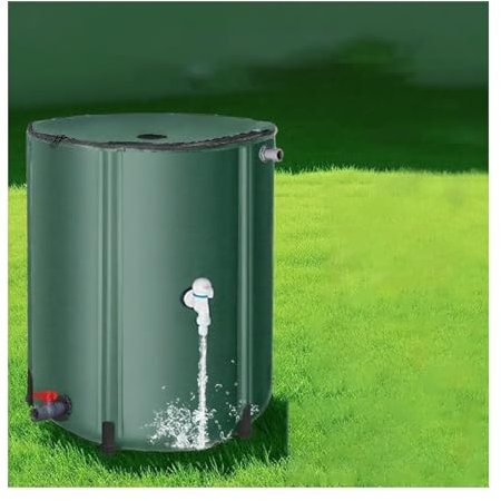 YPIOUREN Wasserfass, Regenwassersammelsystem, PVC-Beschichtung, Garten-Regenwassersammlung, Fässer, Regenfänger Aus Der Dachrinne, for Terrassen, Innenhöfe, Gärten Im Freien(1000L)