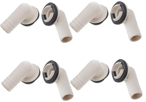 DOITOOL 8pcs Air Conditioner Drain Hose Connector Ac Drain Pipe Adapter Elbow Leakproof Seal for Mini-split Window Units Extension