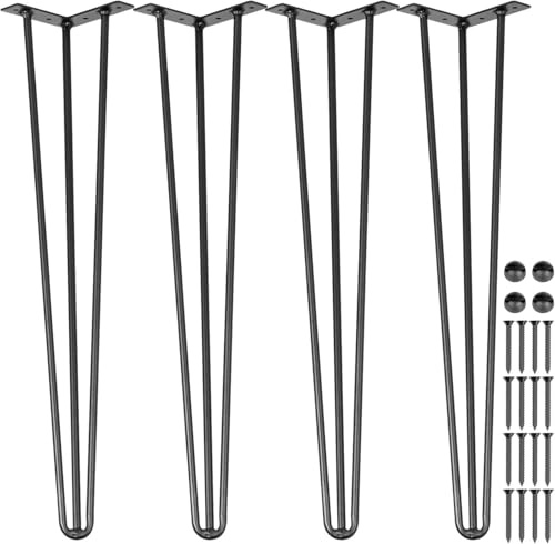 MöBelfüßE Haarnadelbeine Schwarze Möbelfüße Metall-U-förmiger Tisch Bein Konsole Theke Tischbeine Haarnadeltheke Bartisch Bein Büroschreibtisch (71 cm (28 Zoll)