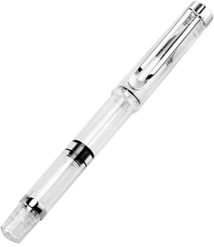 OHPHCALL Pluma Estilográfica Pincel Flexible de Carga por Pistón, Bolígrafo de Agua Recargable para Caligrafía y Dibujo, Punta Suave y Precisa, Plástico Resistente, Adecuado para Pintura