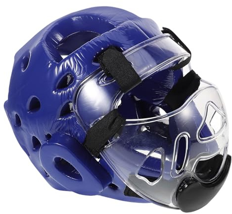 PACKOVE Casco de Taekwondo para Talla S Azul con Ventilada, Equipo de Ligero para Entrenamiento y Competición en Artes Marciales, Karate y Boxeo