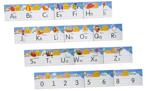 WRITWAA Bacheca Adesiva Numeri 0-9 e 26 Lettere Inglesi, Set Alfabetico per Aula e Scuola, Materiale Riutilizzabile, Facile da Installare e Rimuovere, per Attività Didattiche