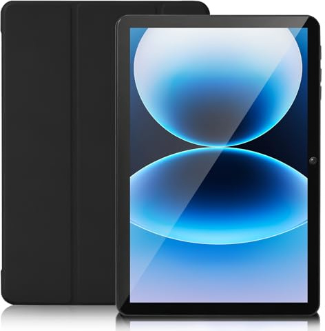 Tablette-Écran HD 10 Pouces, Android 15 Tablette avec Processeur Octa-Core Ultra, 30Go RAM+128Go ROM(Extensible 2 To), Wi-Fi 5G Rapide, Widevine L1, 13MP + 5MP, 6000 mAh, Étui offert Inclus-Noir