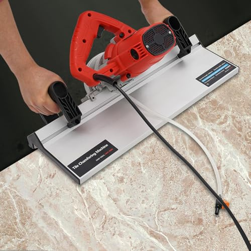 Tagliapiastrelle elettrico da 1200 W, lama da 116 mm, piastra in alluminio e pompa dell'acqua da 12 V, tagliapiastrelle professionale a 43 gradi, per un taglio preciso di piastrelle e ceramica