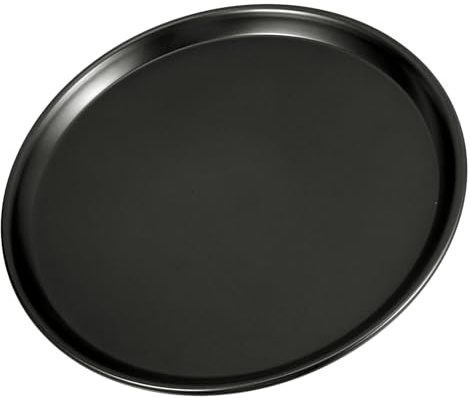 FIXOSHEE Teglia per Forno in Lega di Alluminio Rotonda Nera, Piatto Crisp Microonde Antiaderente 30 CM, per Riscaldare e Friggere Alimenti a Casa