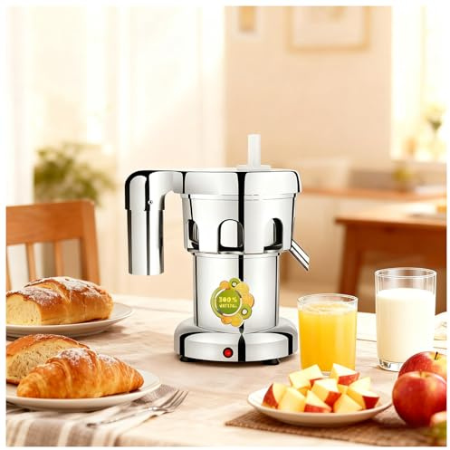 Juicepress, kraftig elektrisk citrusjuicer, stor matränna rostfritt stål centrifugaljuicer för juicer och restauranger