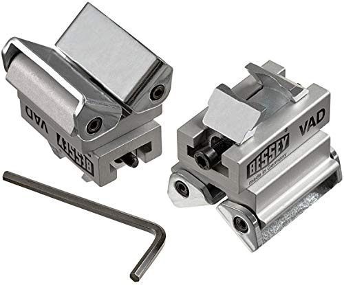 BESSEY Vario Spannaufsatz VAD 2er Set | Winkelanpassung60° | Ideal für runde ovale und winklige Werkstücke durch flexible Winkelanpassung und präzise Werkstückauflage