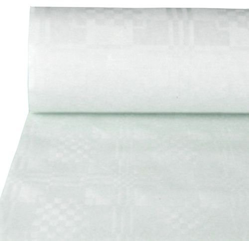 Papiertischtuch mit Damastprägung 100 m x 1 m weiss