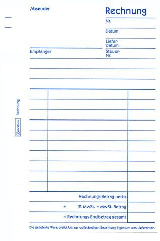 Avery Zweckform© 1732 Rechnung, DIN A6, selbstdurchschreibend, 2 x 40 Blatt, weiá, gelb