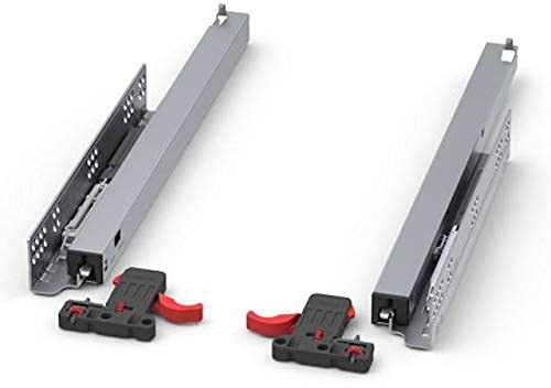 SOTECH 1 Paar Smart Slide Vollauszüge UV4-40-K2D-L350-SC 350 mm | für Holzschublade, 40 kg, mit Soft-Close und Kupplungen