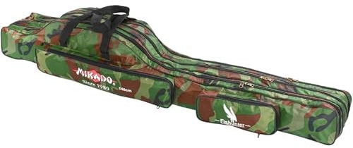 MIKADO stabile geräumige Rutentasche mit 3 Kammern und Seitentaschen, Längenauswahl (150 Zentimeter)