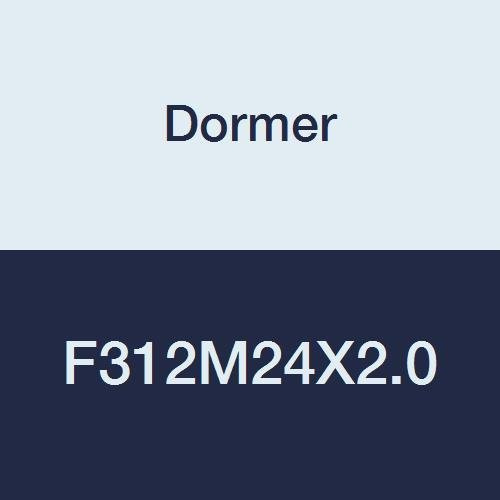 Dormer F312M24X2.0 Dienuts hexagonales de reroscado, brillante, MF24, acero de alta velocidad, enchufe de 2 mm, diámetro 2 pulgadas, altura 15/16 pulgadas