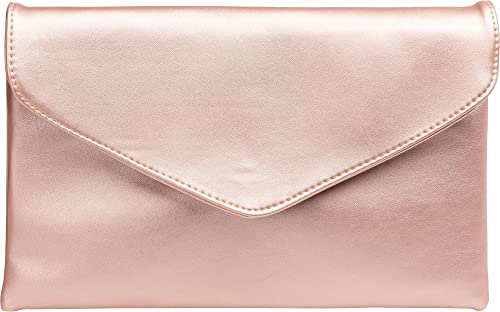 Caspar TA310 Damen Clutch, Farbe:rosa metallic, Accessoires:One Size