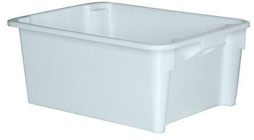 BRB Drehstapelbehälter, LxBxH 800x600x330 mm, Inhalt 110 Liter, Boden und Wände geschlossen, weiß