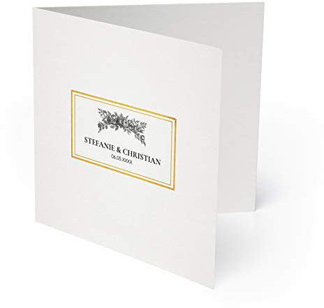 (30 x) Einladungen zur Hochzeit Hochzeitskarten Einladungskarten Karten Edel Weiß Gold