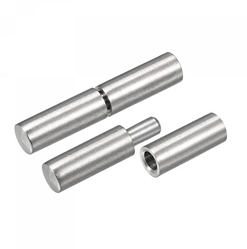 sourcing map 6 Pares Soldadura Cilíndricas Bisagras 50mm x 10mm | Macho a Hembra, Bisagra Pasador, 304 Inoxidable Acero, para Metal Hogar Puerta Puerta Ventana
