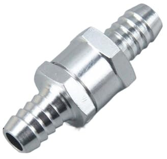 TANGJIANCHENG Einweg-Ventile, 6 8 10 12 14 16 mm, 6 Größen, Aluminiumlegierung, Kraftstoff, Rückschlagventil, Einweg-Passform, Vergaserschlauch-Anschluss, 1 Stück (Spezifikation: 1 4 Zoll