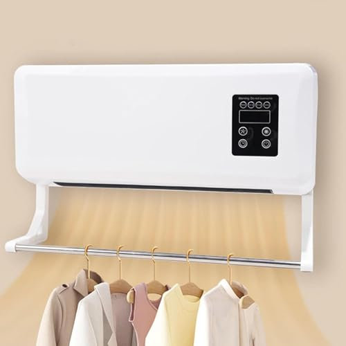 Mini Split Air Conditioner and Heating System, Portable Air Conditioners with Remote Control & Timer, Wall Mounted Air Conditioner Fan for Room, Bedroom, Apartment and Office (A)