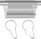 COMNICO Anelli per tenda da doccia, 30 pezzi, in acciaio inossidabile, ganci decorativi antiruggine, ganci decorativi per tenda da doccia, per bagno, camera da letto, cucina, aste per tende, argento