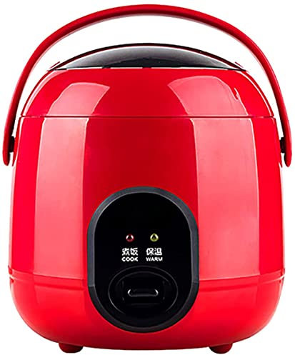 SilteD Electric Cute Rice Cooker With 2 Layers 1.2L Mini Rice Cooker And Steamer Heating Multifunction 2-3 Person Kitchen Cooker,Red