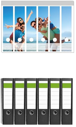 Wallario 6 Stück breite Ordner inkl. Klebeetiketten mit Motiv Wunschmotiv - Ihr Foto - Ihr Bild gedruckt - Wunschfoto - Set mit Rückenschildern/Ordnerrücken Stickern