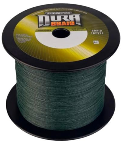 SpiderWire DURA Braid, Angelschnur, Superline, Raubfischangeln, Hecht, Barsch, Zander, Forelle, Unisex, Moosgrün, 0.43mm | 45kg | 99lb | 3000yd