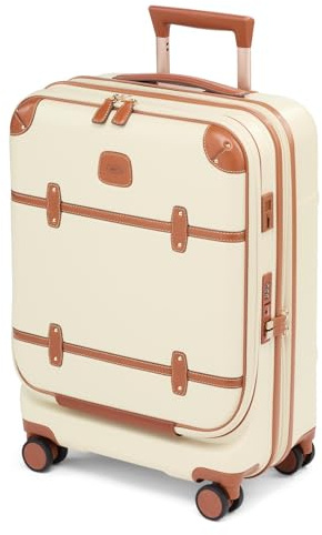 Bric's Bellagio 3.0 Spinner Trunk – Luxus-Hartschalengepäck mit großen Rädern, Teleskopgriff, Lederdetails – erweiterbarer Rollkoffer