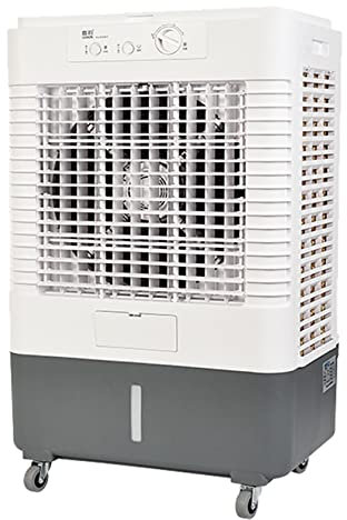 YYUINU Ventilador De Aire Acondicionado Comercial Multifuncional Portátil Grande, Humidificador Enfriador De Agua por Evaporación Industrial, Tanque De Agua De 50 L, Adecuado para 10-50 M²,93CM