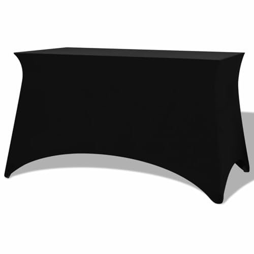 ShGaxin Stretch-Tischhusse 2 STK Stehtisch Hussen, Stehtischhussen, Husse Für Stehtisch, Stretchhusse, Bistrotisch Hussen, 183 x 76 x 74 cm Schwarz