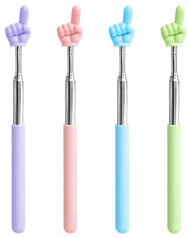 4 Punteros Para Dedos, Mini Punteros Retráctiles, Punteros Para Lectura De Dedos En El Aula, Herramientas De Ayuda Para La Lectura, Material Didáctico