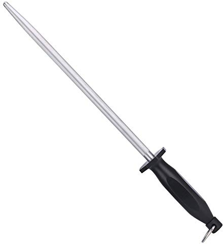 Bordhap Sharpening Steel & Oval Household Sharpening Rod or Stick,Professional Chef Honing Rod, Sharpener,31Cm