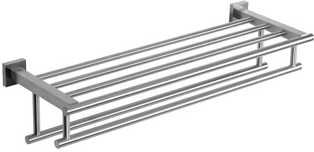 SEIDO Doppelter Handtuchhalter, 71,1 cm Handtuchhalter für Badezimmer, 304 Edelstahl Handtuchhalter mit doppelten Handtuchstangen, Wandmontage, Badezimmerregale, gebürstetes Nickel