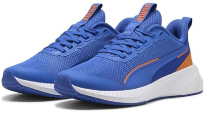 PUMA Unisex barn Flyer Lite 3 Jr Sneaker, Mountain Blue Puma White, 4 UK