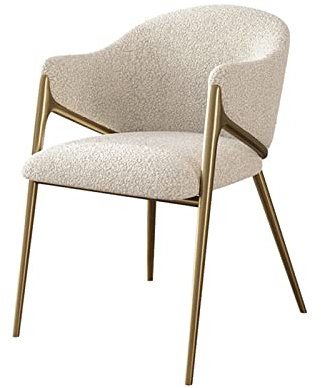 Moderner Designer-Ledersessel für Wohnzimmer, elegante Rückenlehne, Stuhl für Zuhause, Büro oder Bar (weiß)
