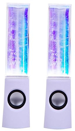 CAXUSD Bunter Led Lautsprecher Mit Brunnen Lichtshow Für Laptop Und Smartphone Kleiner Wasser Soundlautsprecher Farbwechsel Effekte USB Betrieben