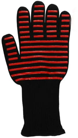 Grillhandschuhe aus Silikon, hitzebeständig, für Küche, Mikrowelle, Backofen, 500 bis 800 Grad, feuerfeste und rutschfeste Grillhandschuhe