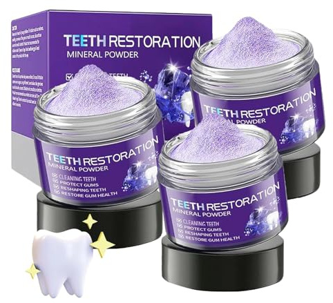 GarageLine Teeth Restoration Mineral Powder, Teeth Whitening Mineral Powder, Mineral Tooth Powder, Effective in Strengthening Teeth and Gums (3)
