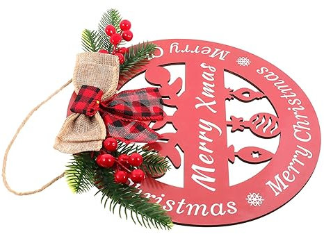 Garneck Holz Weihnachtliches Türschild Festliche Wanddeko Türanhänger Holz Wandplaketten Dekoration Für Haus Weihnachtsdeko Für Wand Und Tür