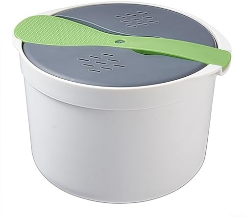 Praktischer Mikrowellen-Reiskocher, der Zeit spart, während Sie köstliche Mahlzeiten überall kochen (grün)