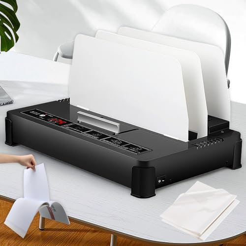 Naturalpowev Bindemaschinen, 550 Blatt, Thermobindemaschine, Buchmacher mit 50 Umschlägen, elektrischer Thermobinder für Briefformat, A4, A5 oder kleinere Größen,4mm-Covers