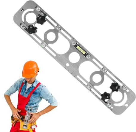 Livellatore per tubo 'acqua calda e fredda, strumento di livellamento del rubinetto idraulico, di fissaggio regolabile, design in acciaio inox, gadget ad alte prestazioni per garage