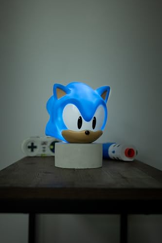 WONDEE Lampe et Veilleuse Sonic pour Enfants Représentant le Hérisson du Jeu Vidéo Préféré, Lampe de Chevet pour Chambre d'Enfant, Sonic Cadeaux Originaux pour Enfants