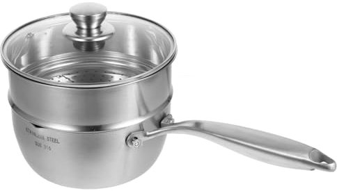 TOPPERFUN Rejilla Para Cocinar Al Vapor Para Wok Cacerola De Acero Inoxidable Cacerola Pequeña Versátil Para Cocinar Sopa y Fideos Para Cocina Familiar